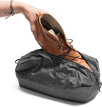 Peak Design Shoe Pouch, Charcoal, Ultralight Travel Organizer Bag for Shoes or Other Items, Weatherproof Shell, Packs into Itself, Fits 1–2 Pairs of Shoes, Works with Peak Design Travel Bags