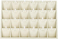 Mornajina 24 Grids Stackable Jewelry Tray Organizer with Removable Dividers, Velvet Jewelry Display Tray for Earrings Necklaces Bracelet Rings Display Showcase - Light Khaki