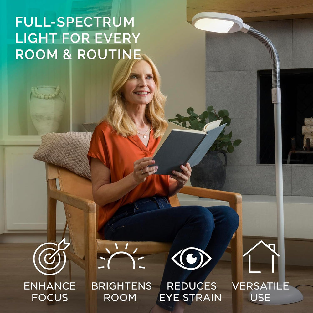 Verilux SmartLight Full Spectrum LED Floor Lamp with Adjustable Brightness
