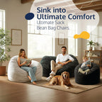 ULTIMATE SACK | 3 Ft Bean Bag Chair | Sports Suede | Foam Filled - Removable Washable Cover
