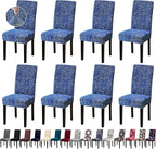 Chair Covers, Stretch Kitchen Chair Covers/Dining Chair Covers for Dining Room 8 Pack, Removable Washable Dining Chair Slipcovers for Home, Hotel, Banquet
