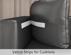 EASE MOOSE Faux Leather Sectional Couch with Storage,Black U Shaped Faux Leather Modualr Sofa Couch，with Storage