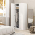 Furinno Robin Wardrobe Cabinet with Hanging Rod, Plain White | Closet Organizers and Storage, for Wardrobe, Bedroom, Living Room, Entryway,