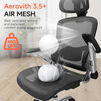 COMHOMA Big and Tall Ergonomic Mesh Office Chair, High Back Home Desk Chair Computer Gaming Chair with Headrest, Flip-Up Arms, 90-125° Tilt Lock and Wide Cushion, Task Chair for Man Woman- Black