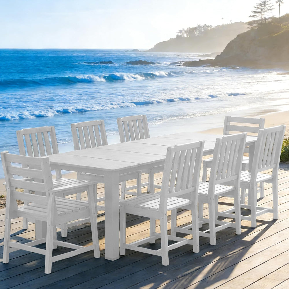 Ayge 9-Piece Outdoor Dining Set – HDPE Patio Furniture for 8 with 2" Hol...