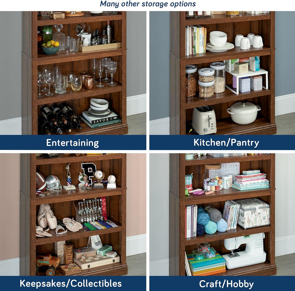 Sauder Miscellaneous Storage 5-Shelf Bookcase/ Book shelf, Washington Cherry ...