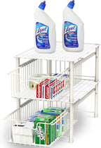 Simple Houseware Stackable Basket Drawer, White