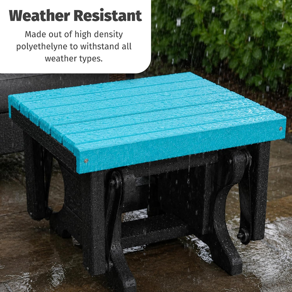 DutchCrafters Ottoman – Amish Made, HDPE Outdoor, Weather Resistant Patio Foo...