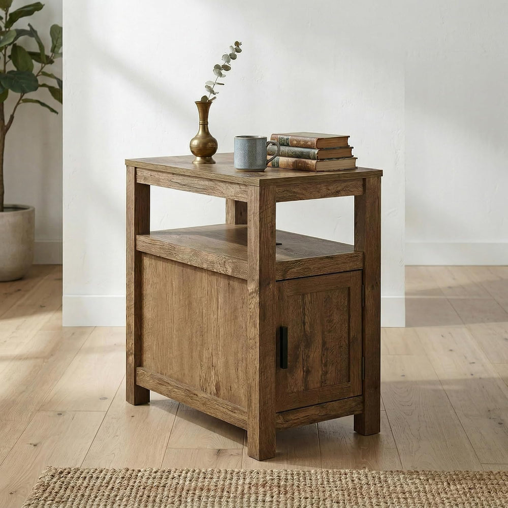 Signature Design by Ashley Fendenmore Farmhouse Chairside End Table with Stor...