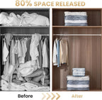 TAILI 8 Pack Vacuum Storage Bags, Cube Space Saver Bags Combo(3 Jumbo +5 Medium), Vacuum Seal Bags for Bedding, Clothing, Comforters, Blankets, Closet Oragnizaer and Space Saving