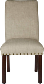 HomePop Michele Dining Chair with Nailhead Trim - Tan (Set of 2)
