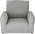Toddler Personalized Armchair, Kids Upholstered Rocking Chair with Personalization, Toddler Chair with Personalized Name, Comfy Child Armchair, (Grey Suede, Rockers)