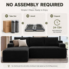 Boneless Couches for Living Room Sectional Cloud Couch Deep Seat Chaise