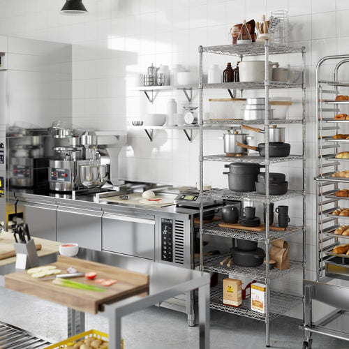 24" Deep x 24" Wide x 86" Height Wire Shelving Kit | 8-Tier | NSF Commercial Storage Rack Unit