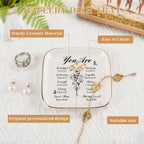 Christian Jewelry Dish Gifts for Women,Personalized Confirmation Jewelry Tray Gifts for Teen Girls，Baptism Gifts for Girl with Bible Verse for Birthdays Christmas (You Are)