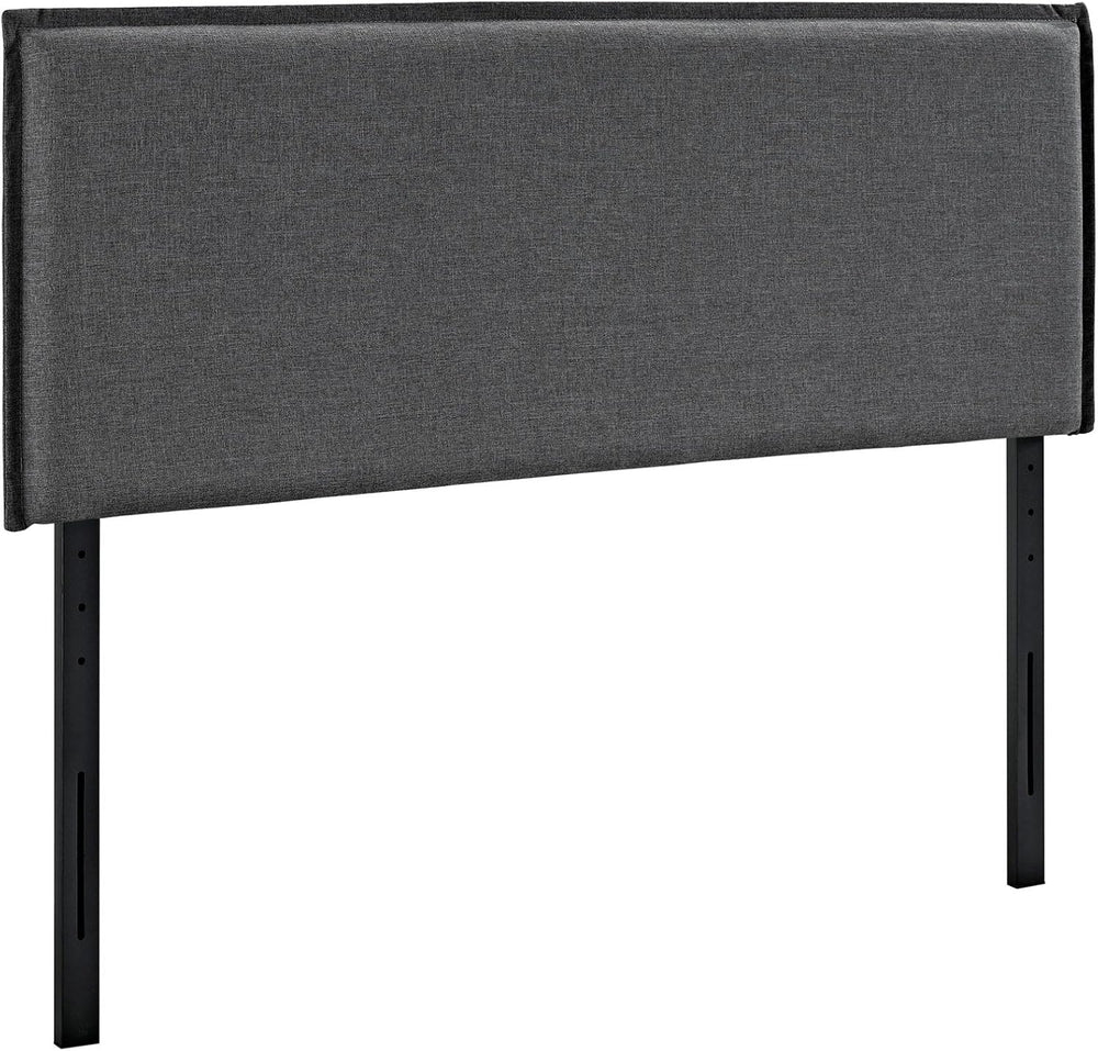 Modern Contemporary Urban Design Bedroom Queen Size Headboard, Grey Gray, Fab...