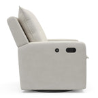 Storkcraft Timeless Recliner Swivel Glider with USB Charging Ports, Ivory | USB-C and USB-A Charging Port, 360-Degree Metal Swivel Base, Manual Extending Foot Rest, Glider Rocking Chair