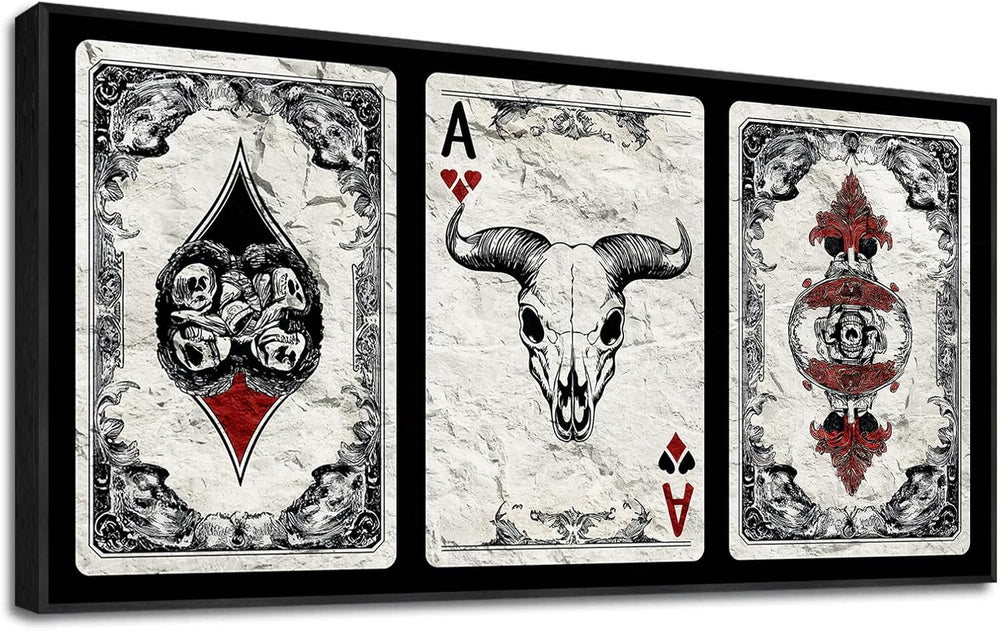 Western Wall Art, Southwestern Cowboy Playing Card Modern Wall Decor,20x40