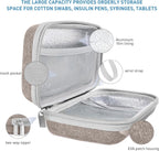 Insulin Cooler Travel Case,EVA Insulation Travel Medicine Kit with 2 Ice Packs for Diabetes Care,Insulin Pen and Other Diabetic Supplies (Brown)