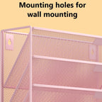Kuntine.B Wall File Organizer Office Hanging Magazine Holder Wall File Organizer for Office Home (Pink, 6 Tier)