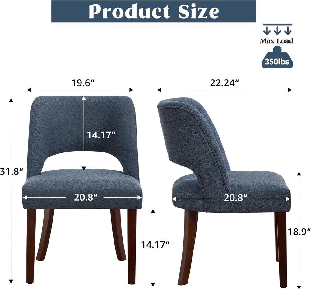 Dining Chairs Set of 6,Modern Dining Room Chairs with Thick Cushions,Upholste...