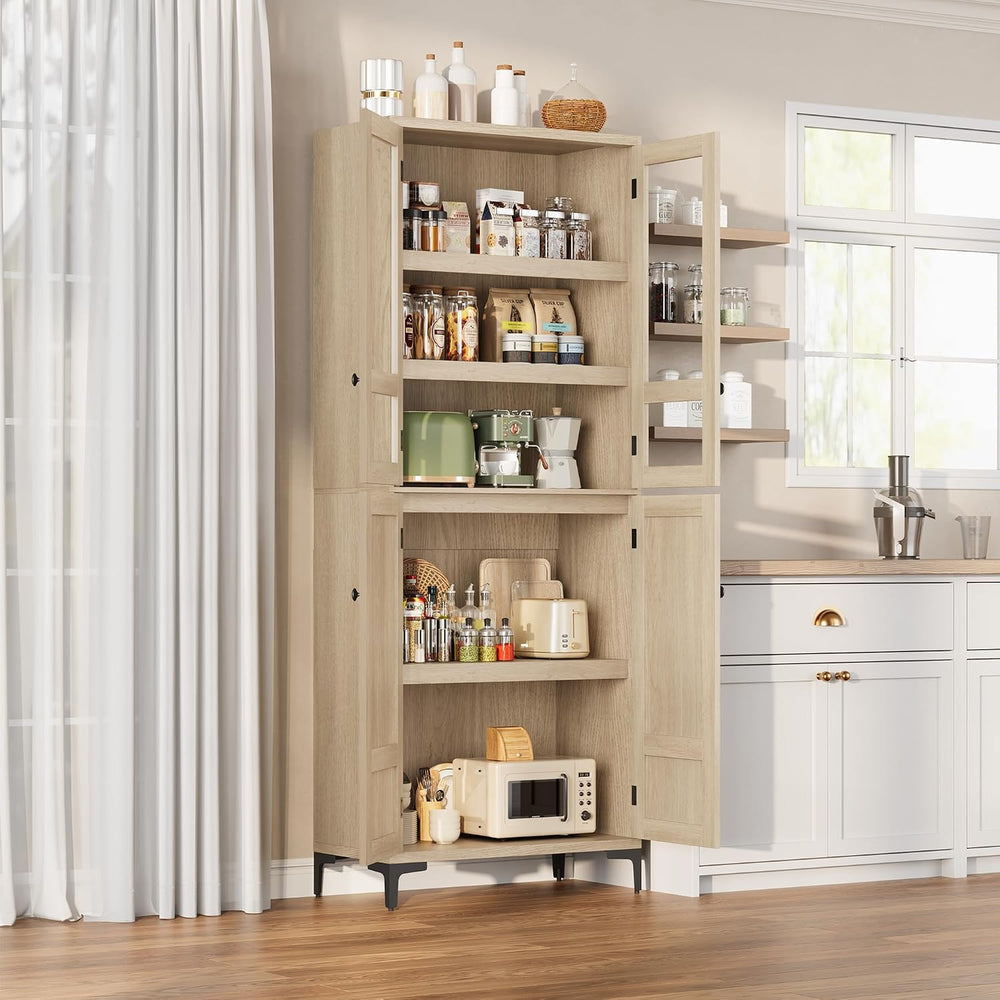 GarveeHome 71 in Tall Storage Cabinet, Kitchen Pantry Cabinet 5 Tier Bathroom...
