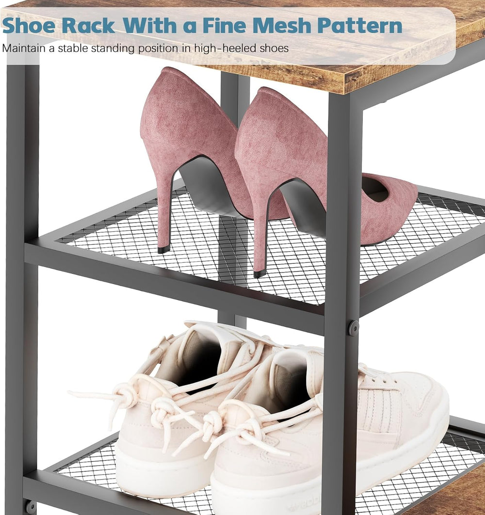 Shoe Rack Bench for Entryway,Free Standing Shoe Storage Organizer for Front D...