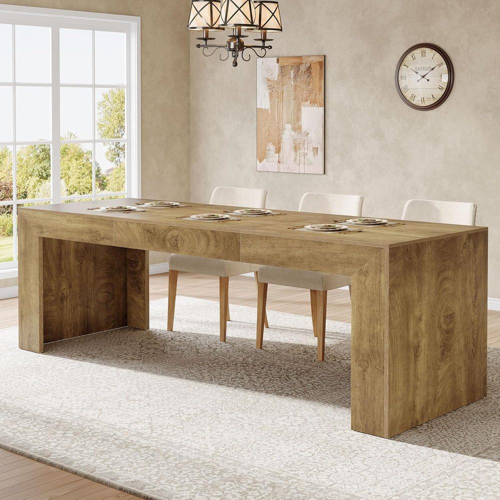 Tribesigns Extra Long Dining Table for 6-8 People, 78.7-Inch Rectangular Kitc...