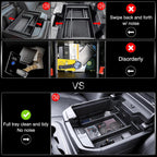 Center Console Organizer Compatible with 2019-2022 GMC Sierra/Chevy Silverado 1500 and 2020 2021-2023 Sierra/Silverado 2500HD/3500HD Accessories, Armrest Tray (Full Console w/Bucket Seats ONLY)