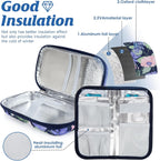 YOUSHARES Insulin Cooler Travel Case - Diabetic Insulated Organizer Portable Cooling Bag for Medication Cooling Insulation, Insulin Pen Case with 2 TSA Approved Cooler Ice Pack