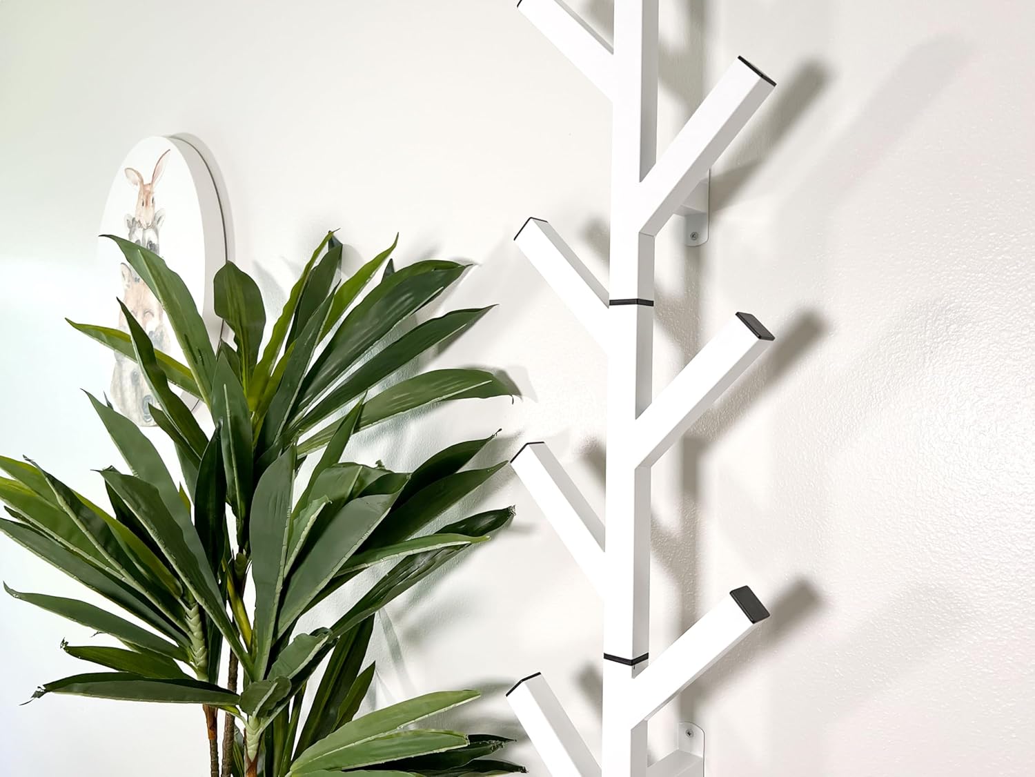 Premium Racks Coat Rack & Hat Rack – Modern Design – Wall Mounted – Stylish – (White)