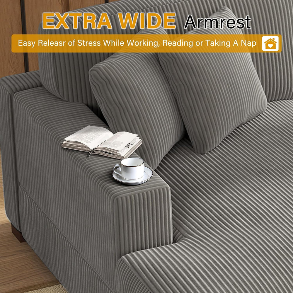 Chaise Lounge Chair Indoor, Oversized Upholstered Sofa Bed for Living Room, C...