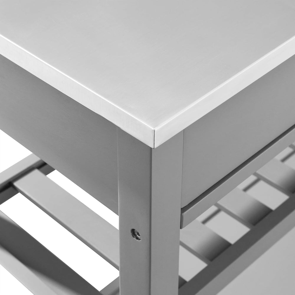 Crosley Furniture Chloe Rolling Kitchen Island | Storage Cart, Microwave Stan...