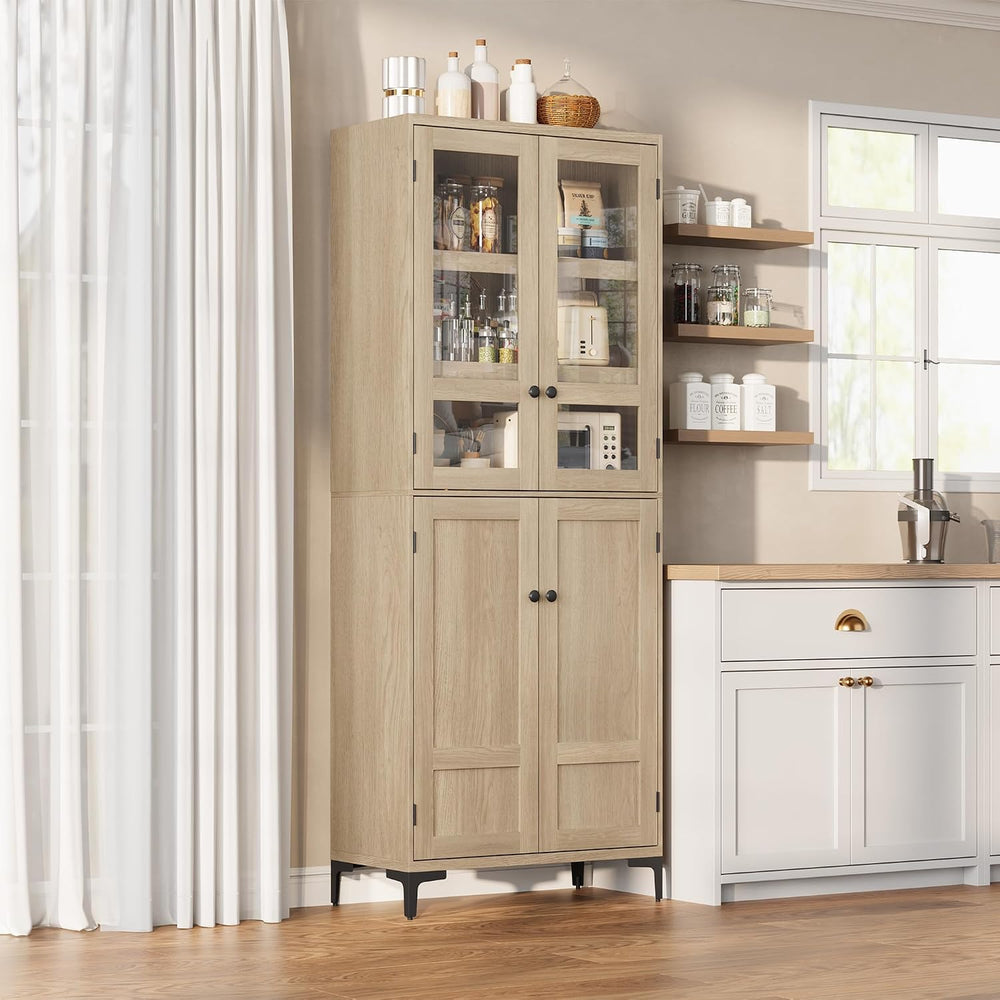 GarveeHome 71 in Tall Storage Cabinet, Kitchen Pantry Cabinet 5 Tier Bathroom...