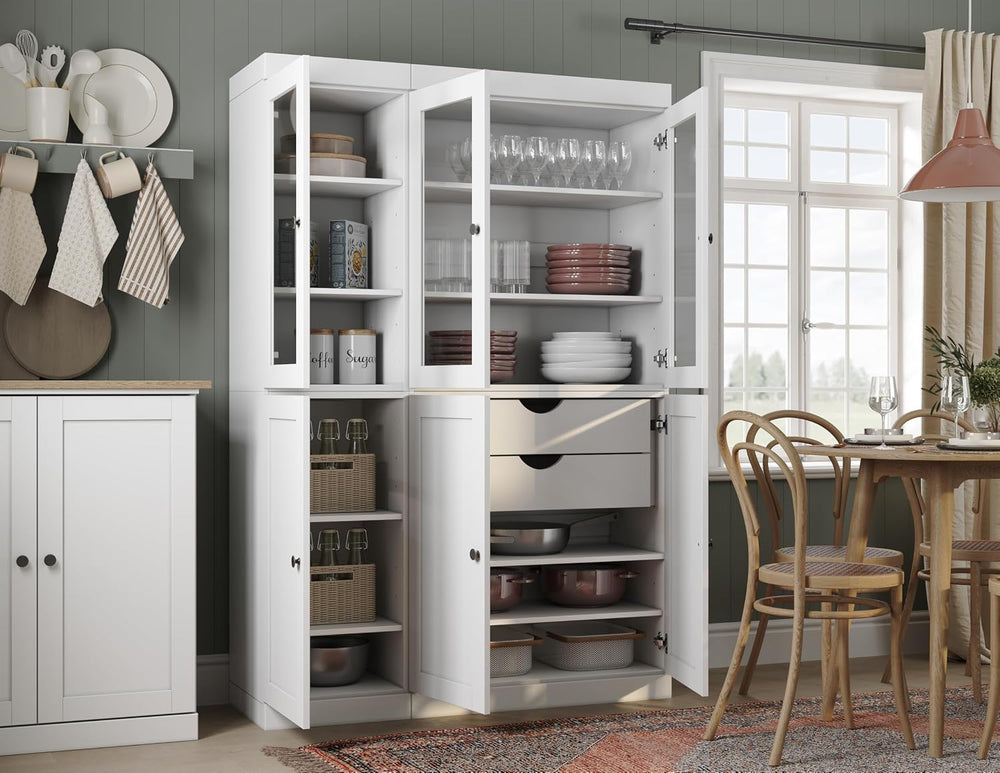 Palace Imports 100% Solid Wood 48.5"" Pantry Cabinet with Shaker, C...