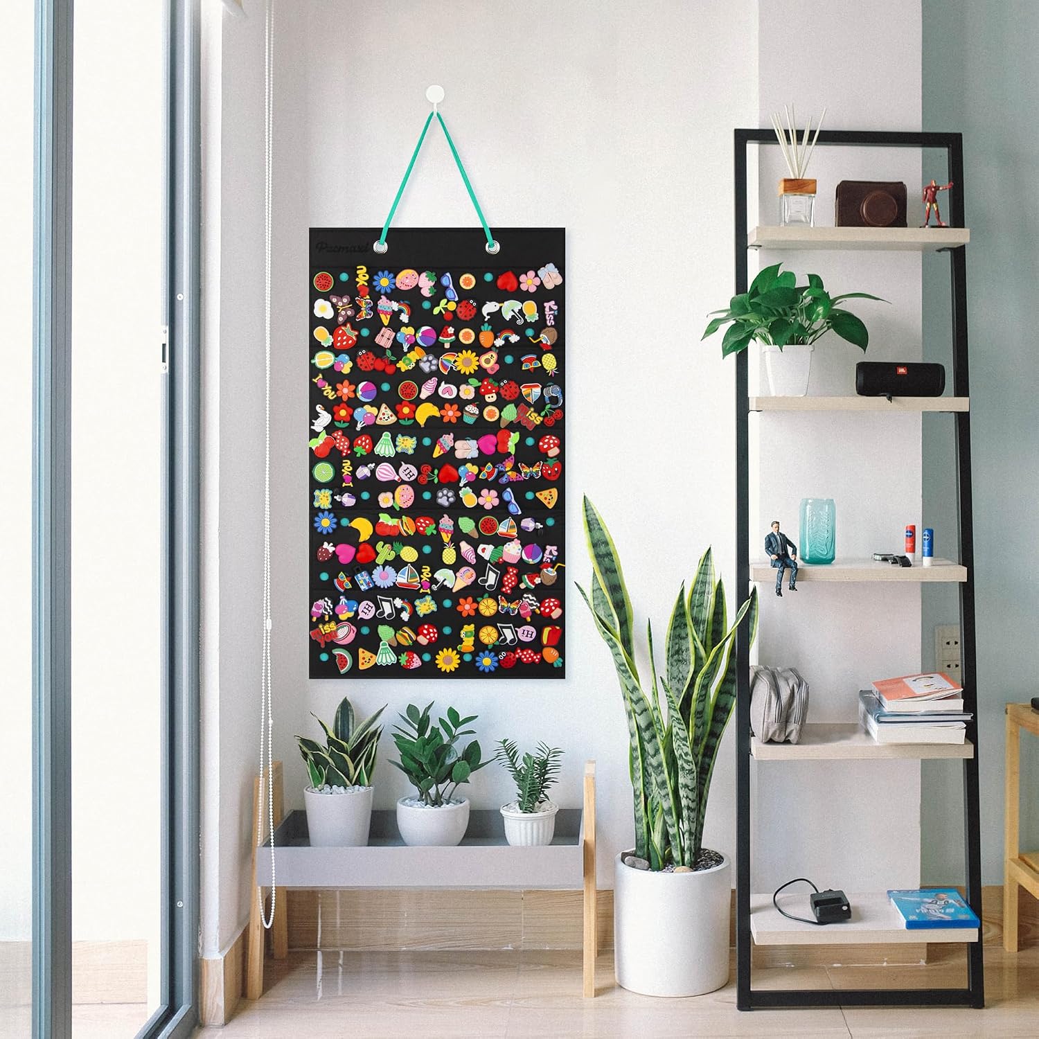 PACMAXI Shoe Charms Organizer, Hanging Shoe Charm Holder with 188 Holes