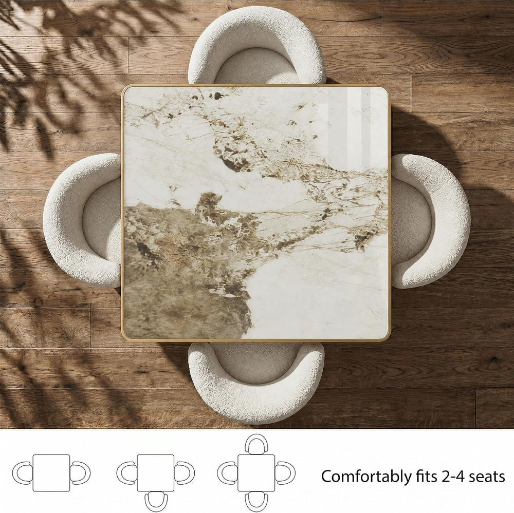 31.5" Square Dining Table, Square Restaurant Table with 1.2" Thick ...
