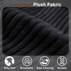Sofa Bed Futon, Versatile Foldable Sleeper Chair with Pillow, Supportive Memory Foam, Plush Corduroy Fabric, Cozy Floor Couch, Convertible Mattress for Bedroom/Living Room/Guest/Office, Black