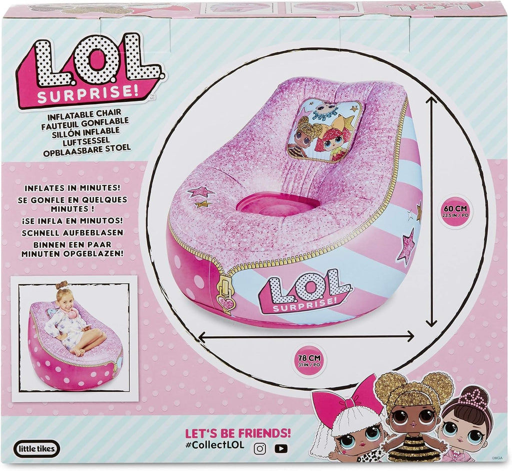 L.O.L. Surprise! Pink Inflatable Chair for Kids – Easy to Inflate