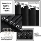 Bathroom Set with Shower Curtain and Rugs- 25PC Bathroom Accessory Set, Black Shower Curtain Set, Toilet Brush, Trash Can, Qtip Holder Dispenser & Soap Dispenser