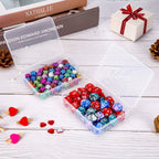 SATINIOR 24 Packs Small Clear Plastic Beads Storage Containers Box with Hinged Lid for Storage of Small Items, Crafts, Jewelry, Hardware (4.45 x 3.3 x 1.18 Inches)