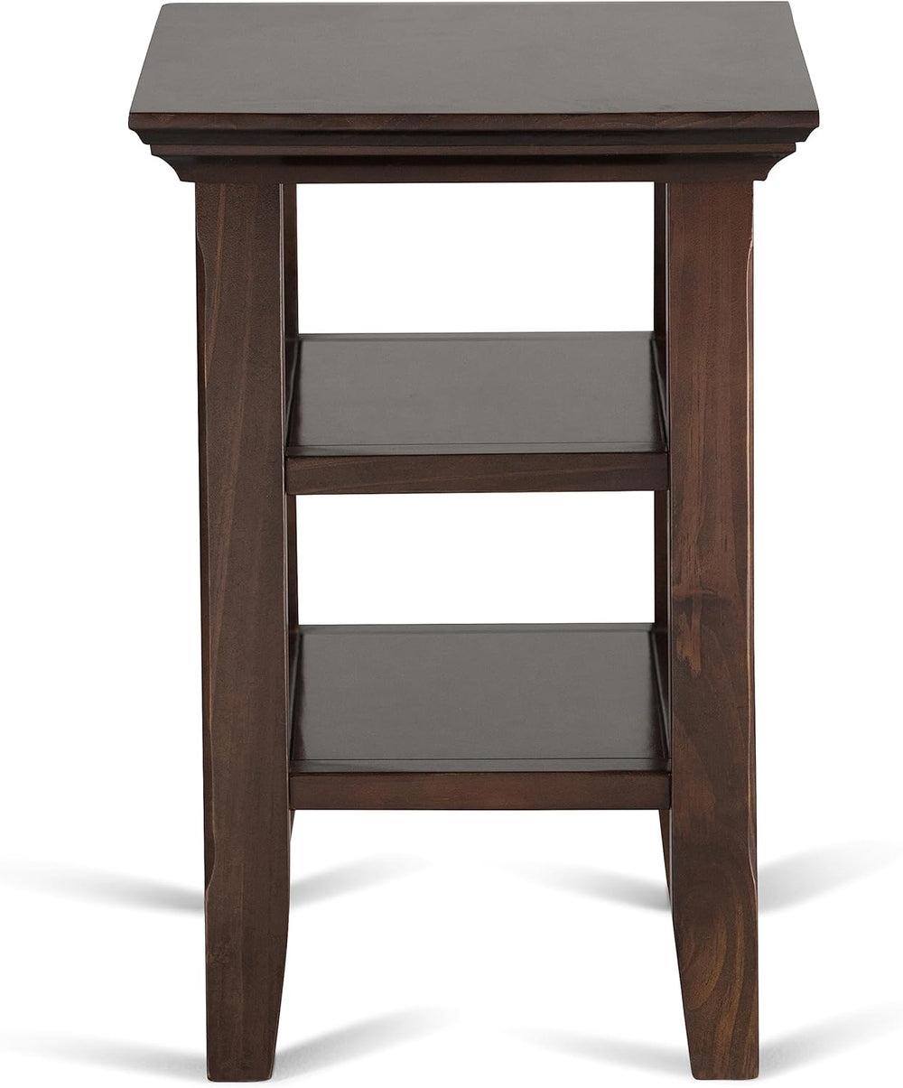 SIMPLIHOME Acadian Solid Wood 14 inch Wide Transitional-Style Narrow Side Tab...