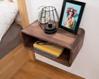 Floating Nightstand Wooden, Bedside Table, Nightstand Shelf, Handmade, Wall Mounted Bedside Shelf, Minimalist and Unique Style (London)