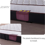 Bedside Caddy Bedside Storage Organizer Magazine Phone Tablet iPad Remote Holder, Organizer Caddy for Home College Dorm Bed, Sofa, Bunk Bed (Purple)