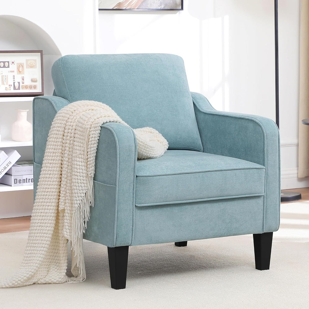 Accent Chair for Living Room, Mid Century Modern Reading Chair for Bedroom, U...