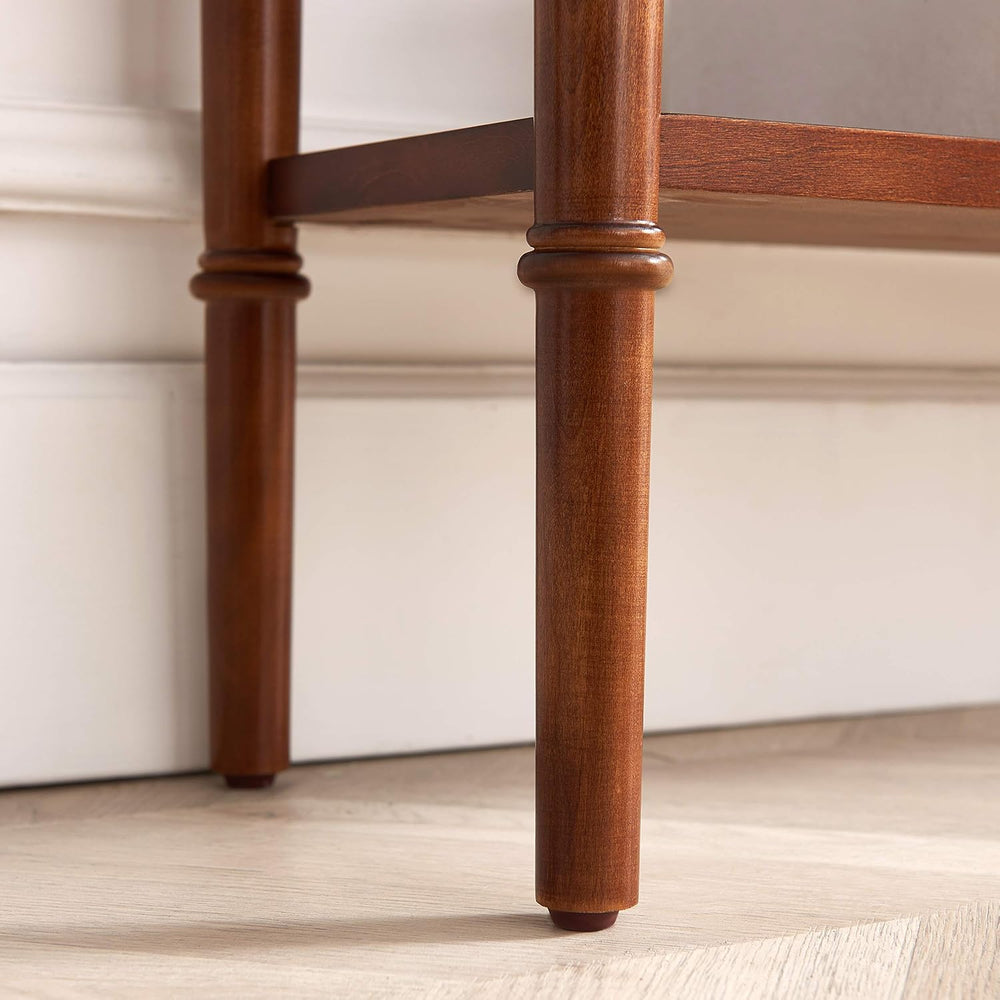 Leick Home Coastal Console Table, Solid Wood, with Drawer and Shelf, for Entr...