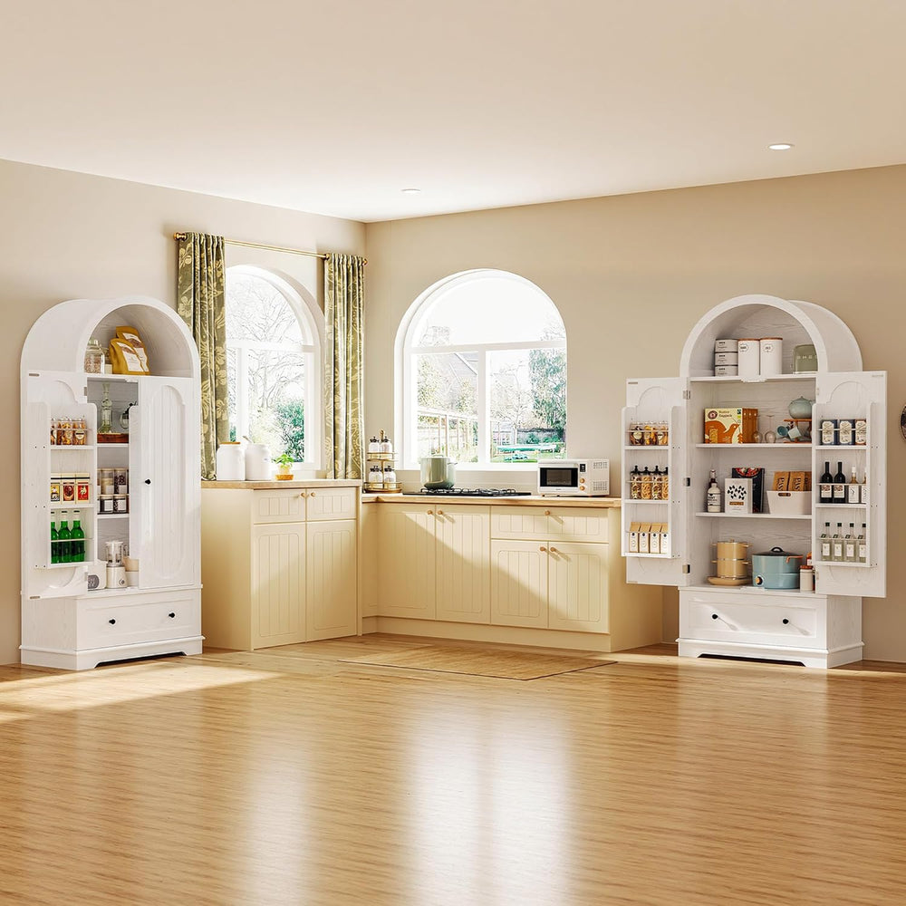 IRONCK 70.9 in Kitchen Pantry with Large Drawer Adjustable Shelves | kitchen ...