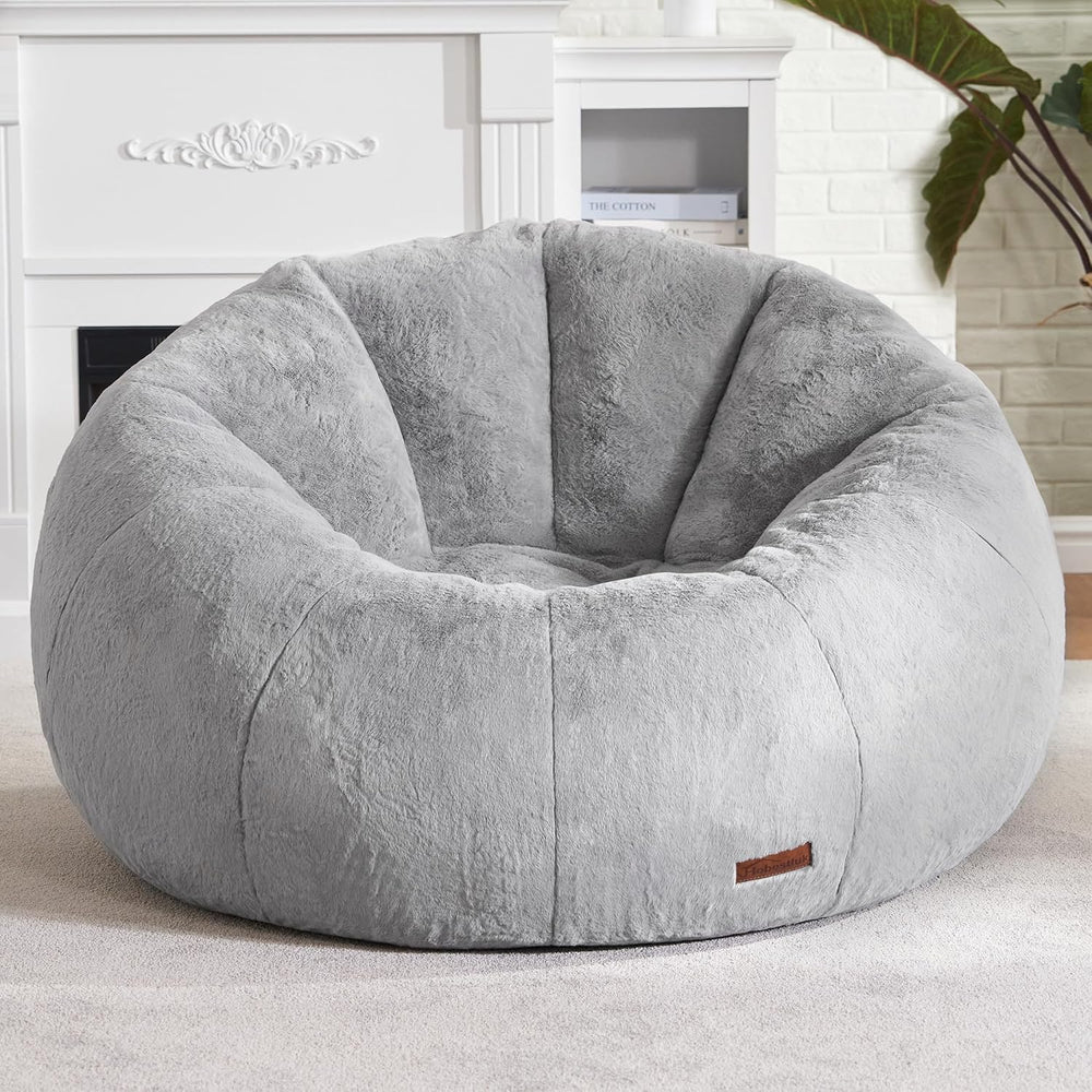 Hobestluk Large Beanbag Chairs for Adults Donut-Shaped Plush Sofa Couch | Gre...