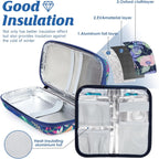 YOUSHARES Insulin Cooler Travel Case - Diabetic Insulated Organizer Portable Cooling Bag for Medication Cooling Insulation, Insulin Pen Case with 2 TSA Approved Cooler Ice Pack (Tropical Rainforest)