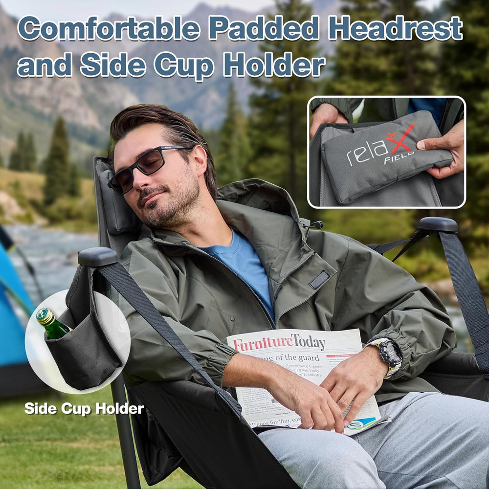Hammock Camping Chair with Adjustable Backrest, 350LBS Heavy Duty Oversized S...